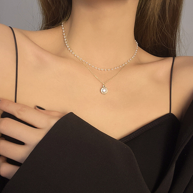 Summer Double-layer Pearls Necklace