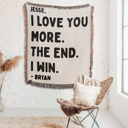 Personalized Couple Love Woven Blanket
