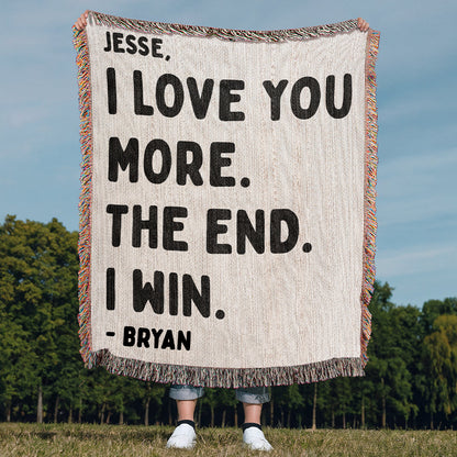 Personalized Couple Love Woven Blanket