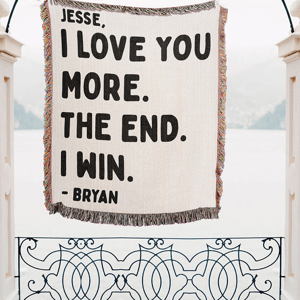 Personalized Couple Love Woven Blanket