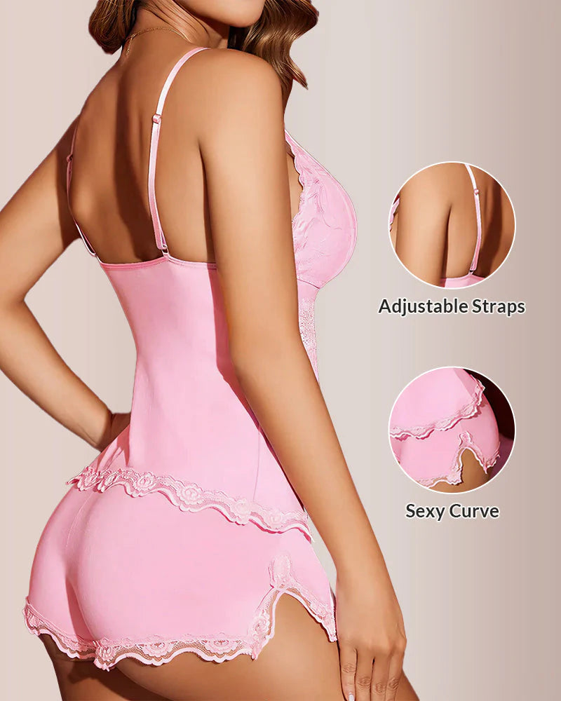Avora™ Lace-Trim Cami & Shorts Pajama Set