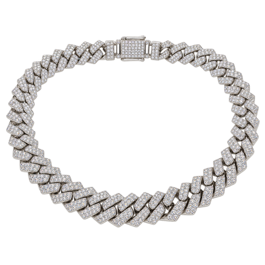 AVORA - ICED PRONG CUBAN CHAIN