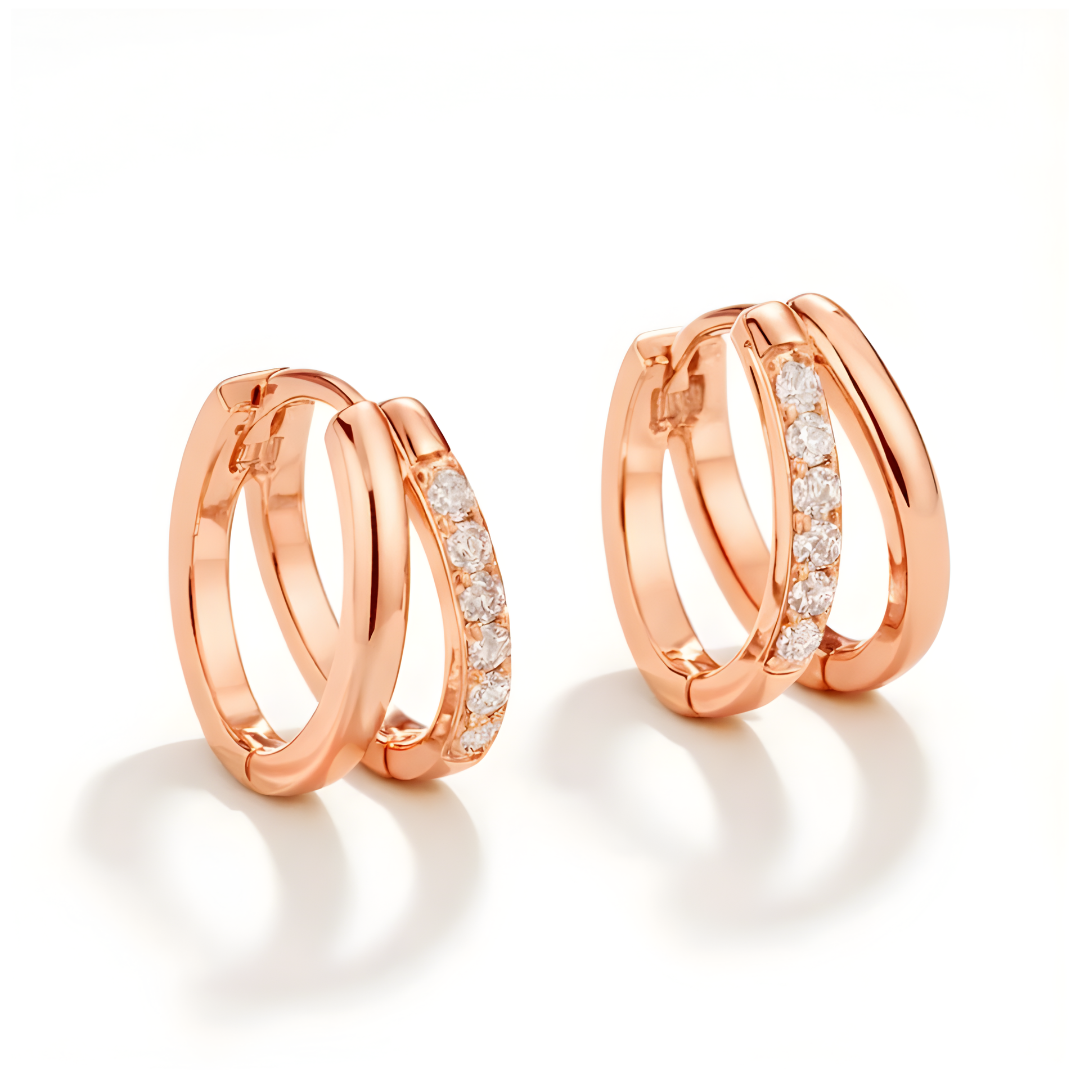 Elina Double Hoop Earings