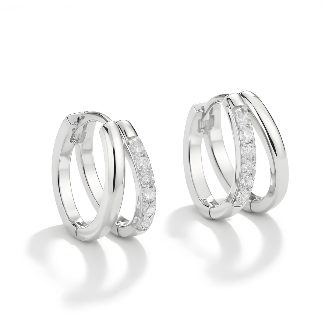 Elina Double Hoop Earings