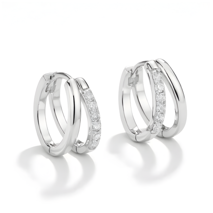 Elina Double Hoop Earings