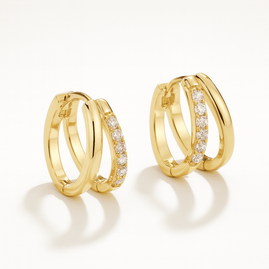 Elina Double Hoop Earings