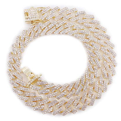 AVORA - ICED PRONG CUBAN CHAIN