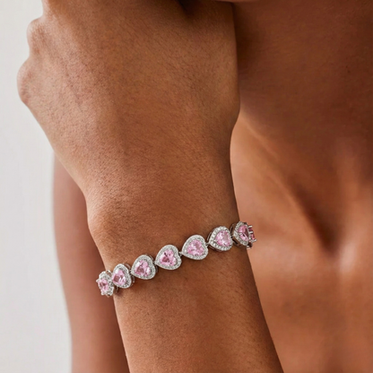 AVORA - PINK HEART CRYSTAL BRACELET