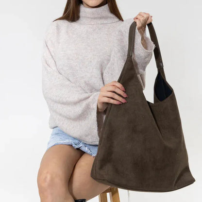 Nalia Suede Hobo Bag