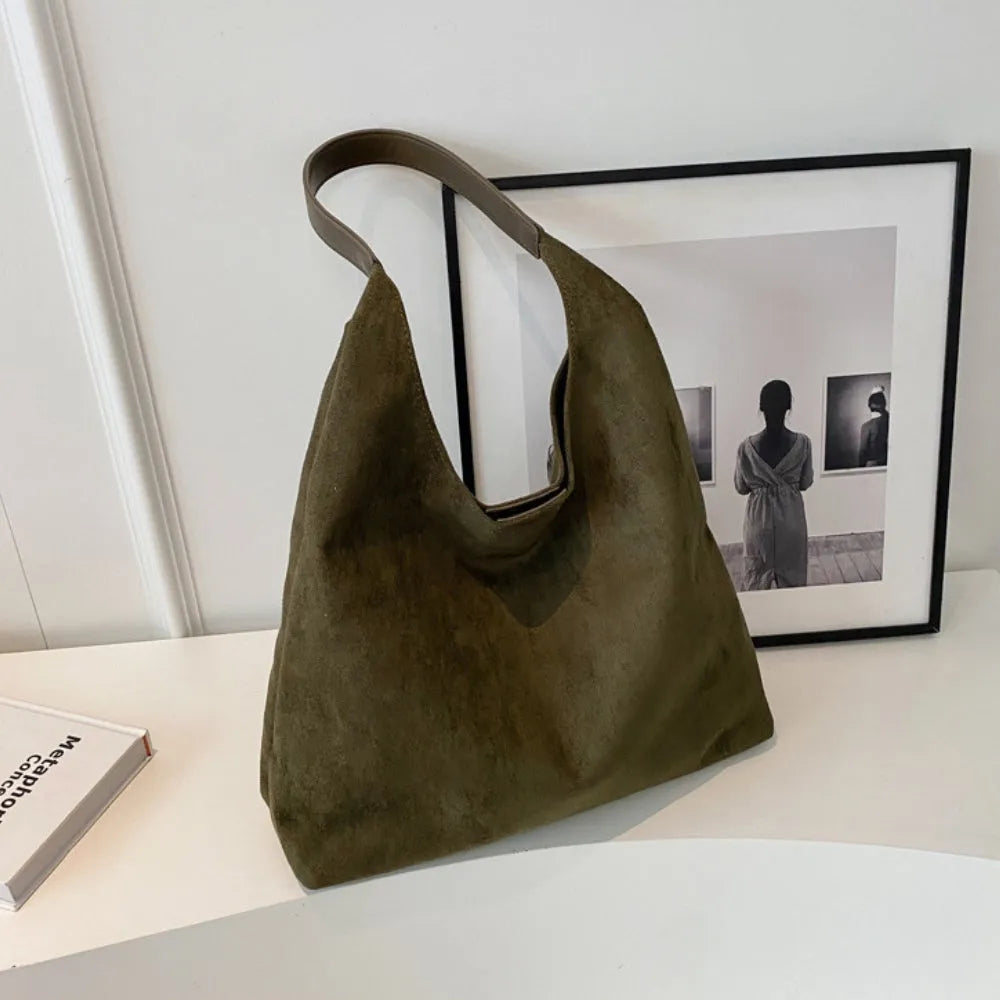 Nalia Suede Hobo Bag