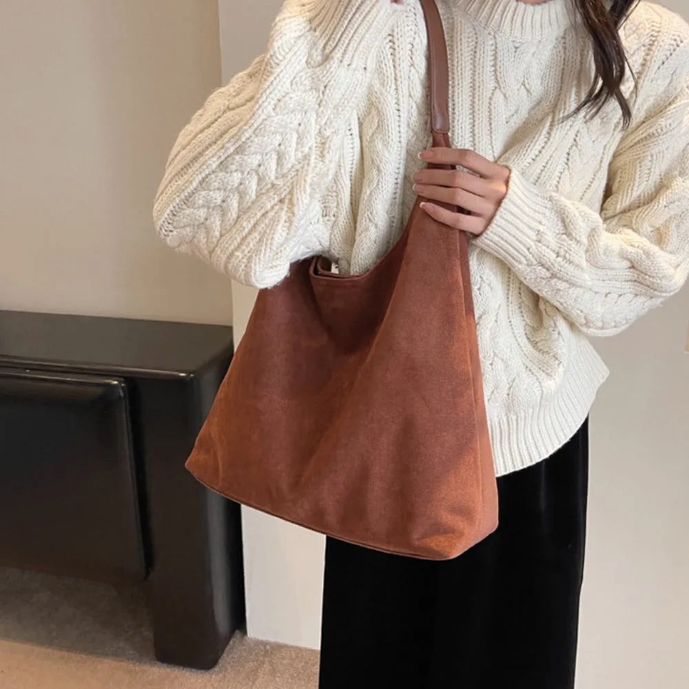 Nalia Suede Hobo Bag