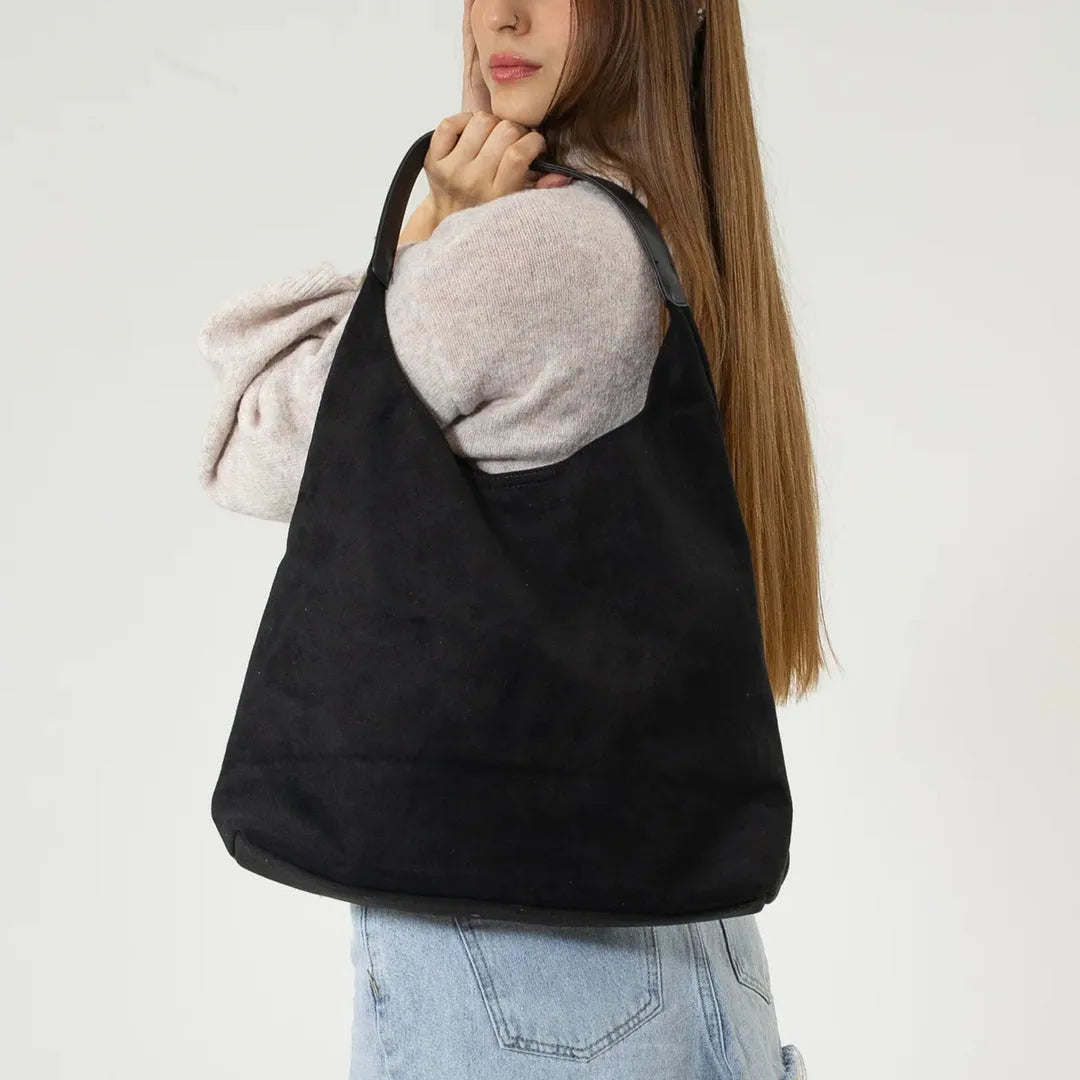 Nalia Suede Hobo Bag