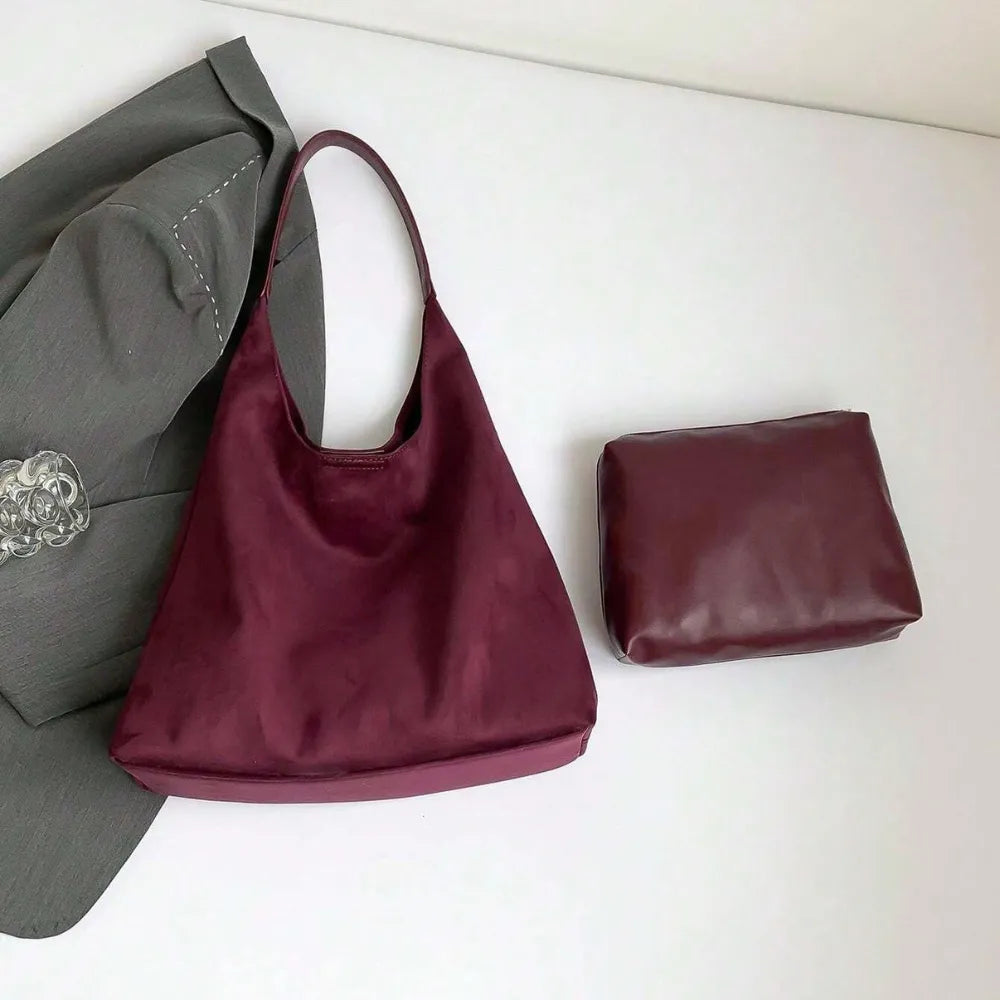 Nalia Suede Hobo Bag