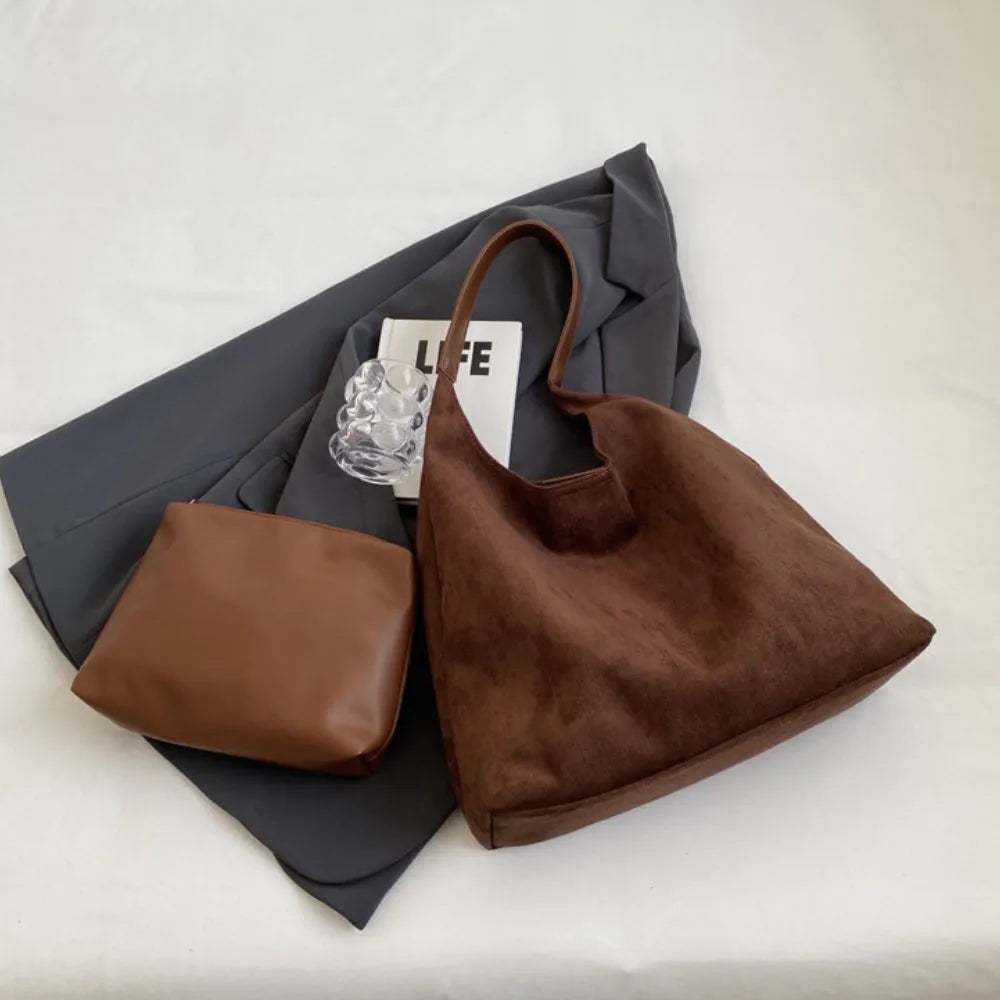 Nalia Suede Hobo Bag