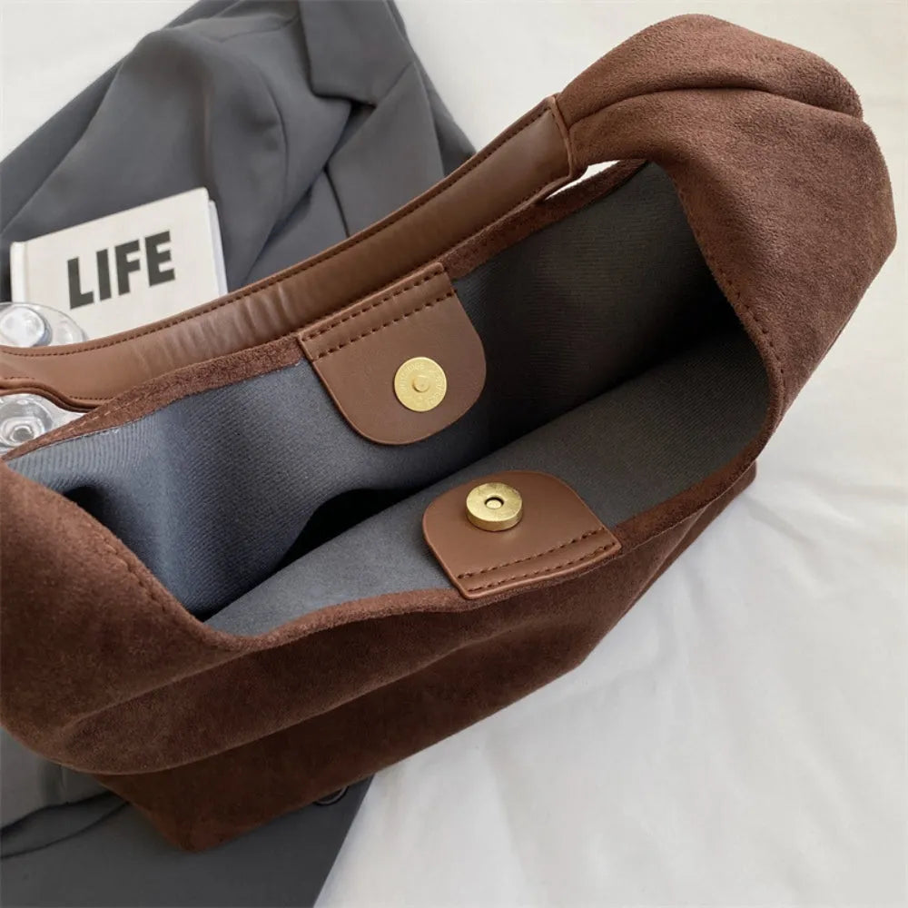 Nalia Suede Hobo Bag