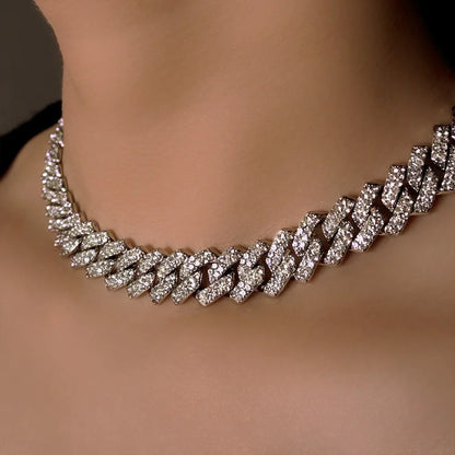 AVORA - ICED PRONG CUBAN CHAIN