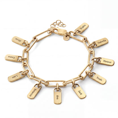 Personalized Bracelet with Engraved Tags