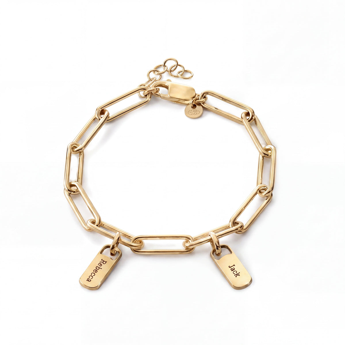 Personalized Bracelet with Engraved Tags