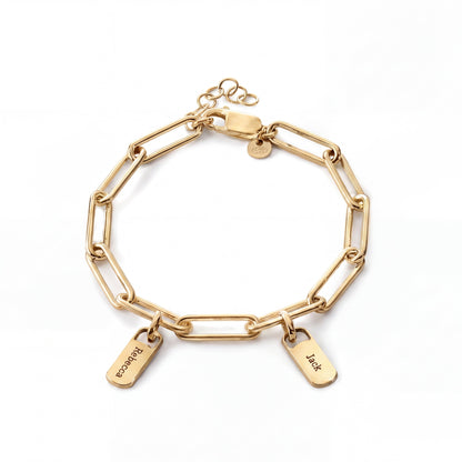 Personalized Bracelet with Engraved Tags