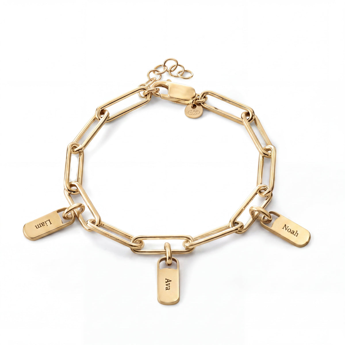Personalized Bracelet with Engraved Tags