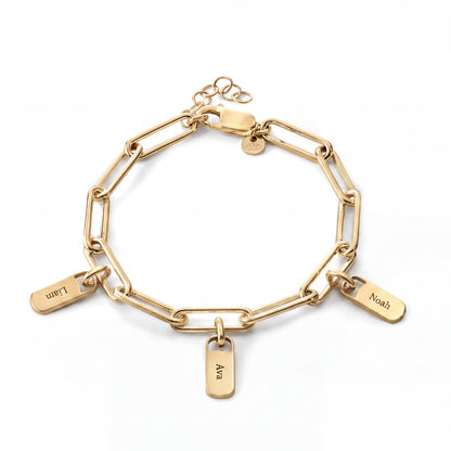Personalized Bracelet with Engraved Tags