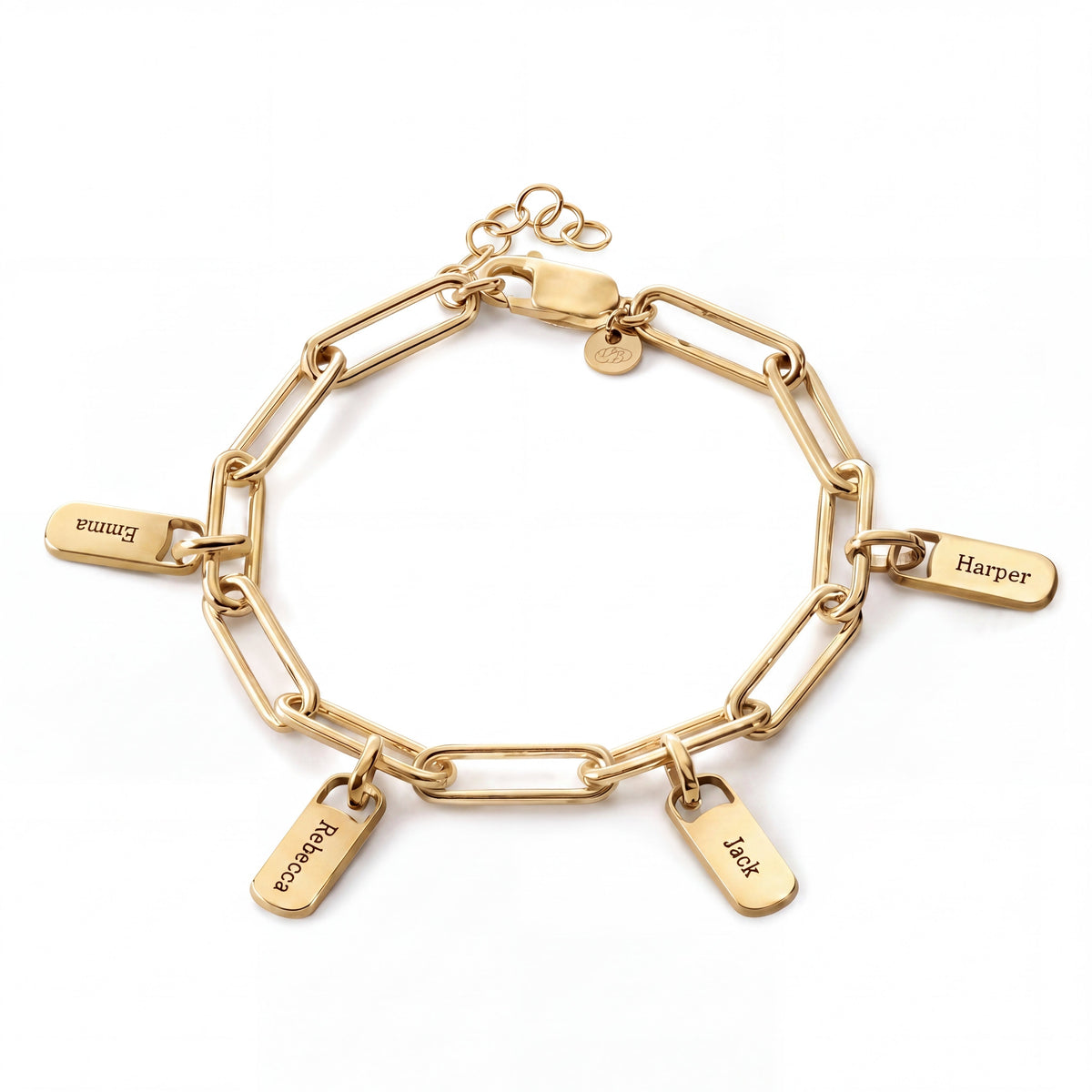 Personalized Bracelet with Engraved Tags