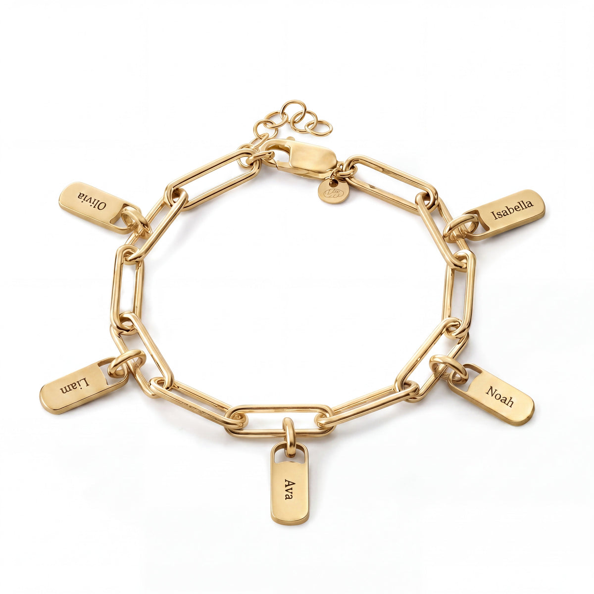 Personalized Bracelet with Engraved Tags