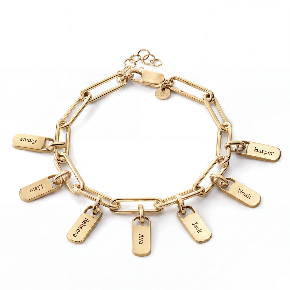 Personalized Bracelet with Engraved Tags