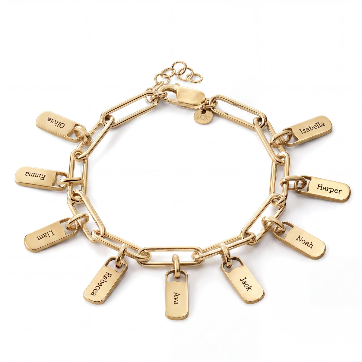 Personalized Bracelet with Engraved Tags