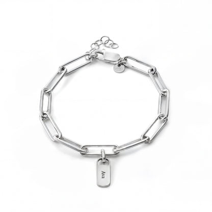 Personalized Bracelet with Engraved Tags