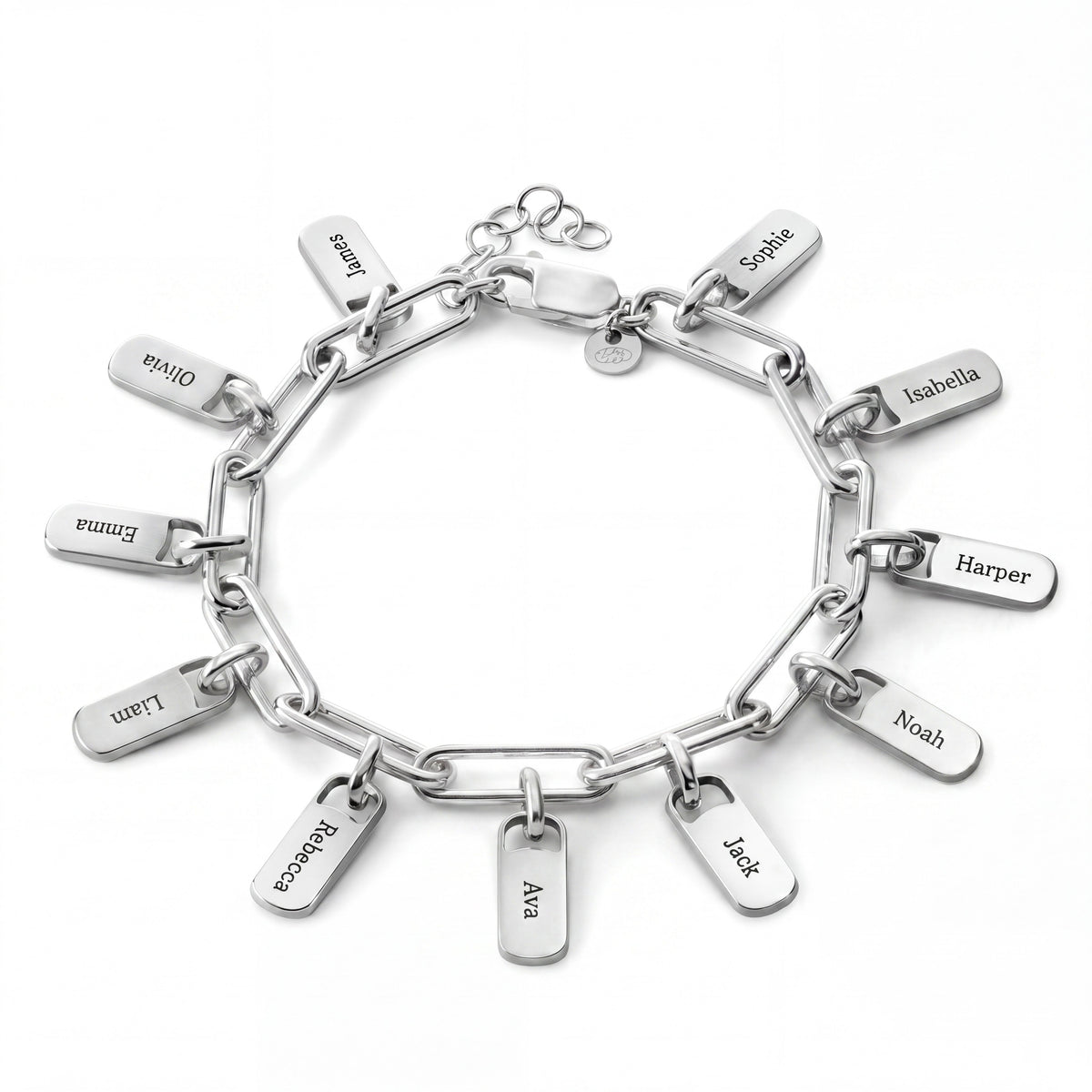 Personalized Bracelet with Engraved Tags