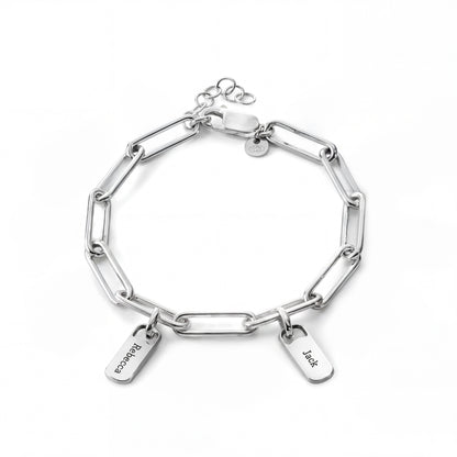 Personalized Bracelet with Engraved Tags