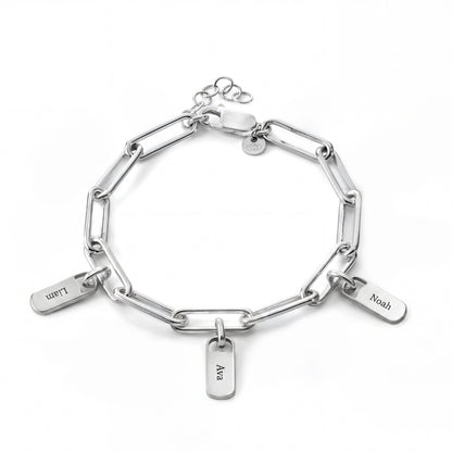 Personalized Bracelet with Engraved Tags