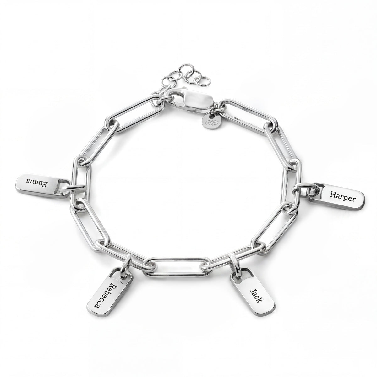 Personalized Bracelet with Engraved Tags