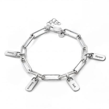 Personalized Bracelet with Engraved Tags