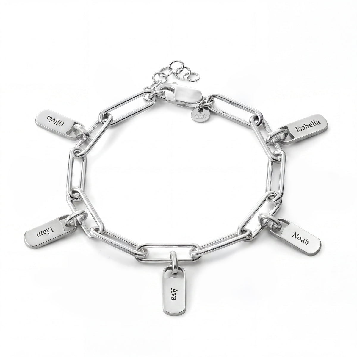 Personalized Bracelet with Engraved Tags