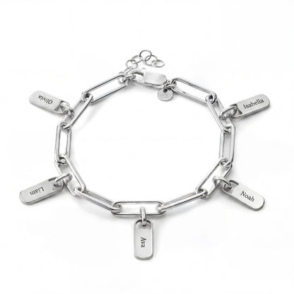 Personalized Bracelet with Engraved Tags