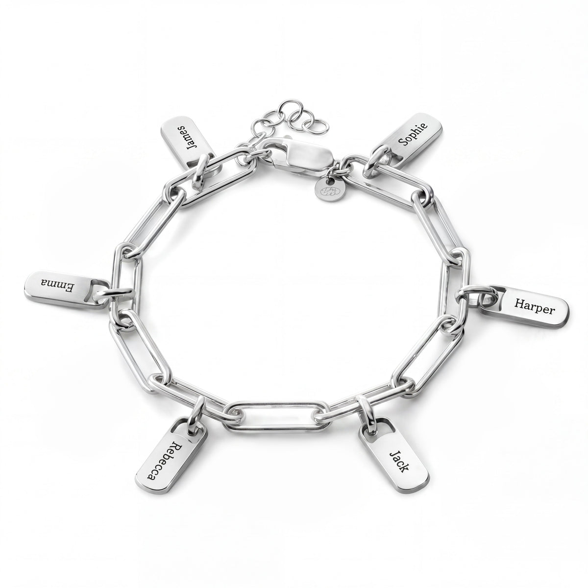Personalized Bracelet with Engraved Tags
