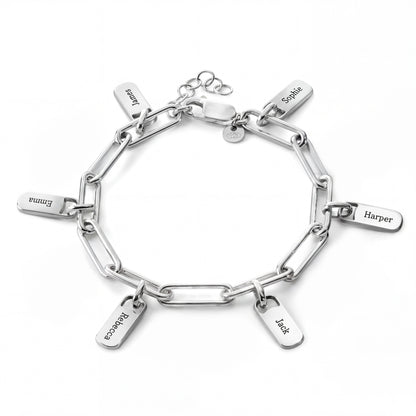 Personalized Bracelet with Engraved Tags