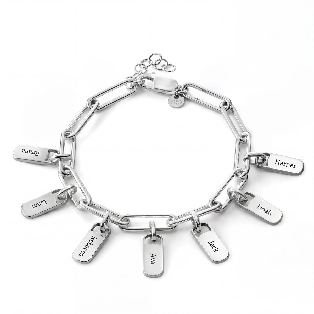 Personalized Bracelet with Engraved Tags