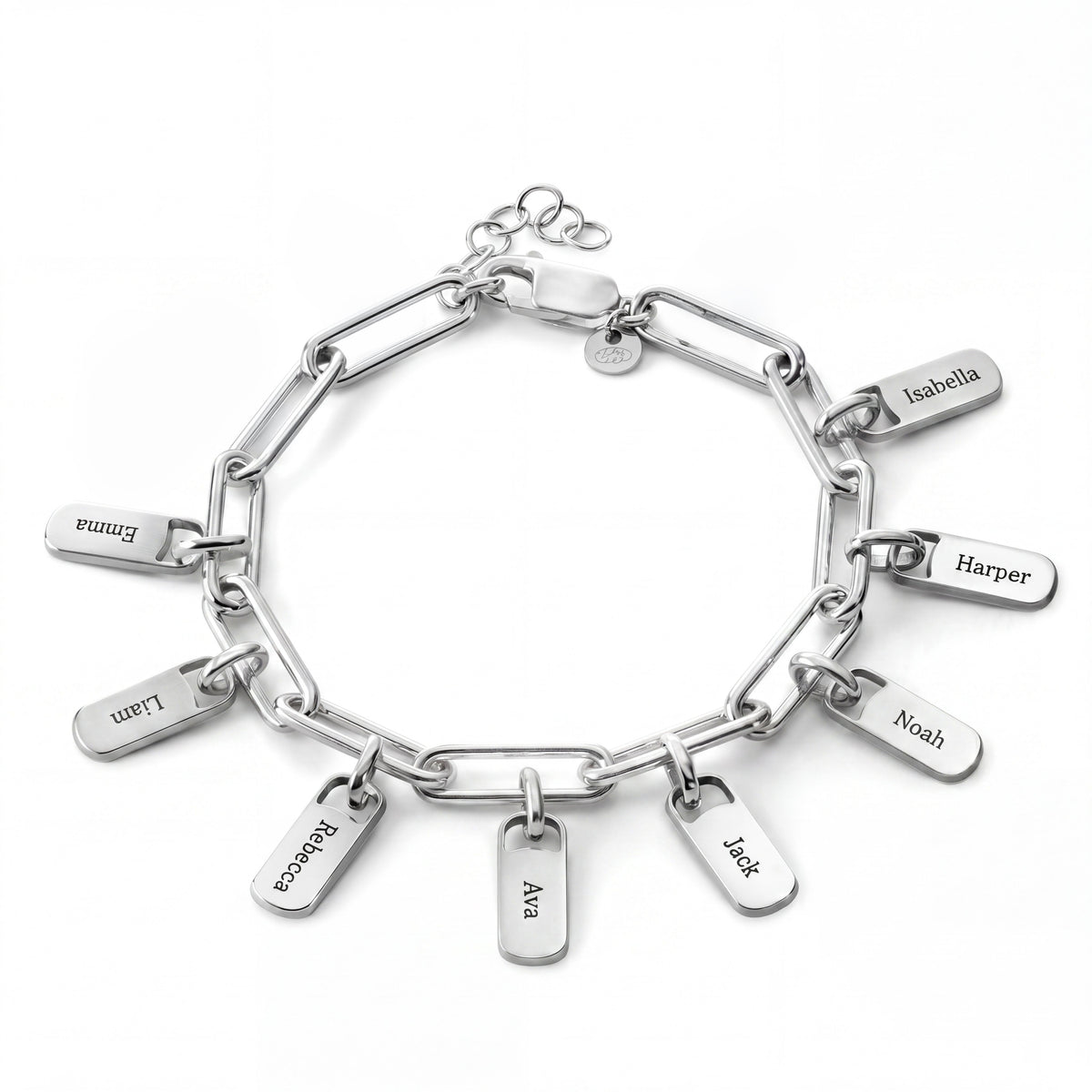 Personalized Bracelet with Engraved Tags