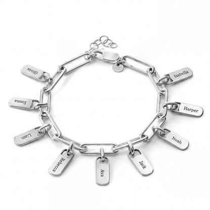 Personalized Bracelet with Engraved Tags