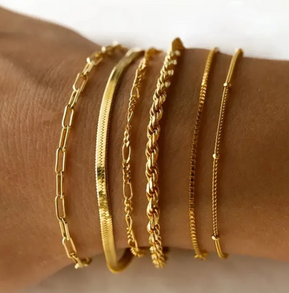 STACKING CHAIN BRACELET ( FULL-SET )