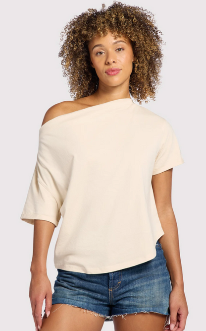 Vintage Cotton Off The Shoulder T-Shirt