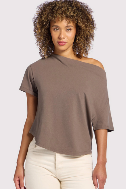 Vintage Cotton Off The Shoulder T-Shirt