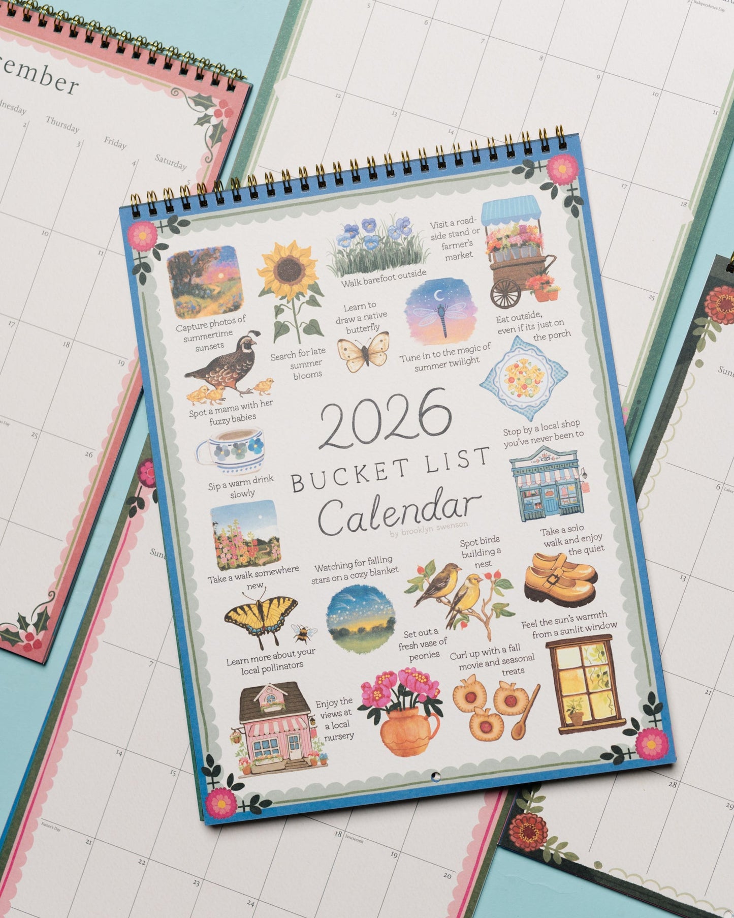 2026 Bucket List Calendar