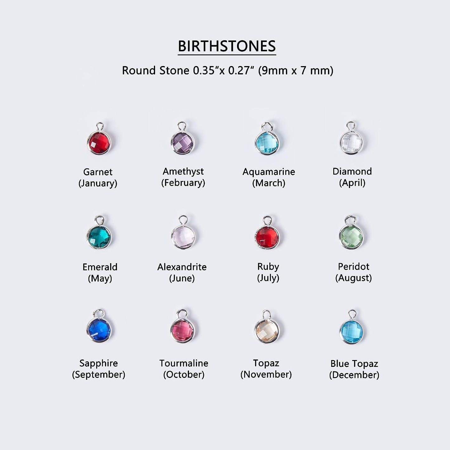 Personalized Name Birthstone Pendant