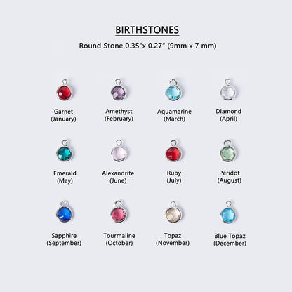Personalized Name Birthstone Pendant