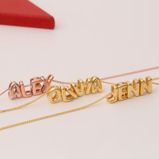 Custom name Bubble Necklace