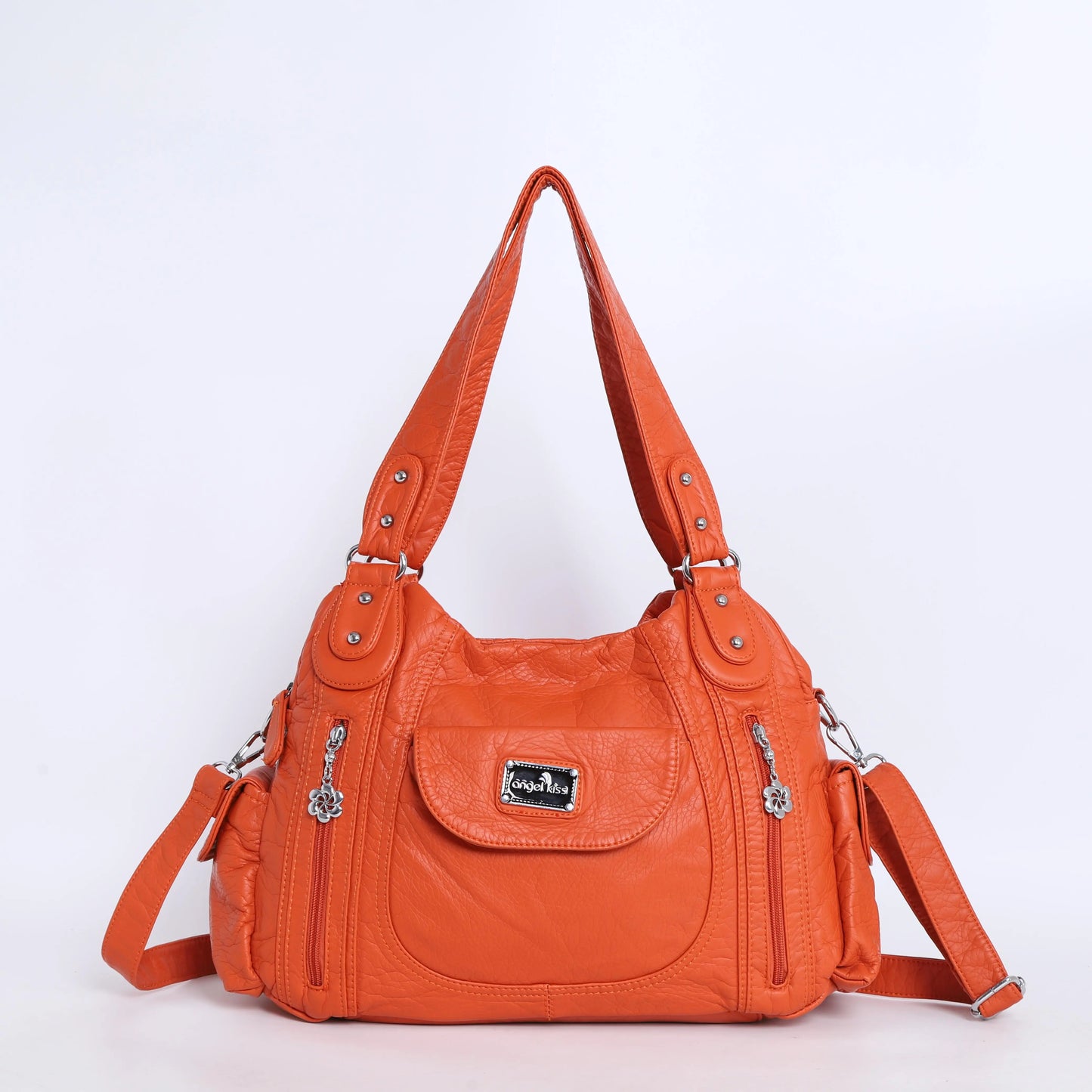 Women  handbag with High Quality Washed PU and Multi-pack